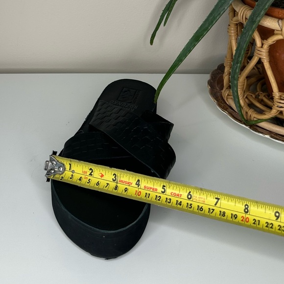 Vans Karina Rozunko Strap Mega Platform Sandal Black Woven Leather Woman 10 New - Picture 11 of 13